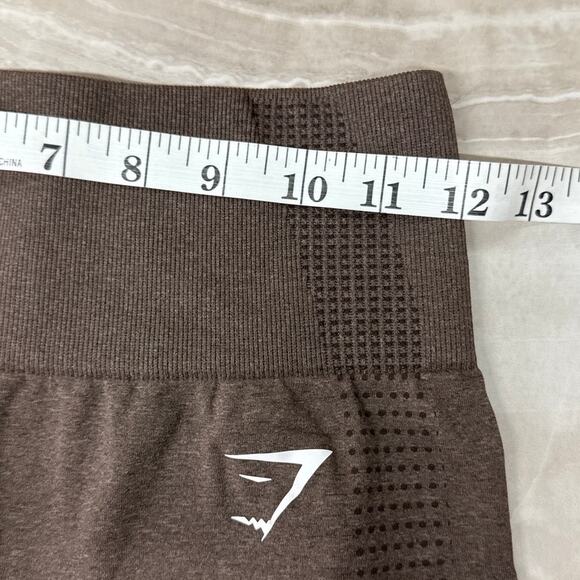 Gymshark Womens Vital Seamless 2.0 Chocolate Brown Compression Fit Shorts Small - Picture 7 of 7